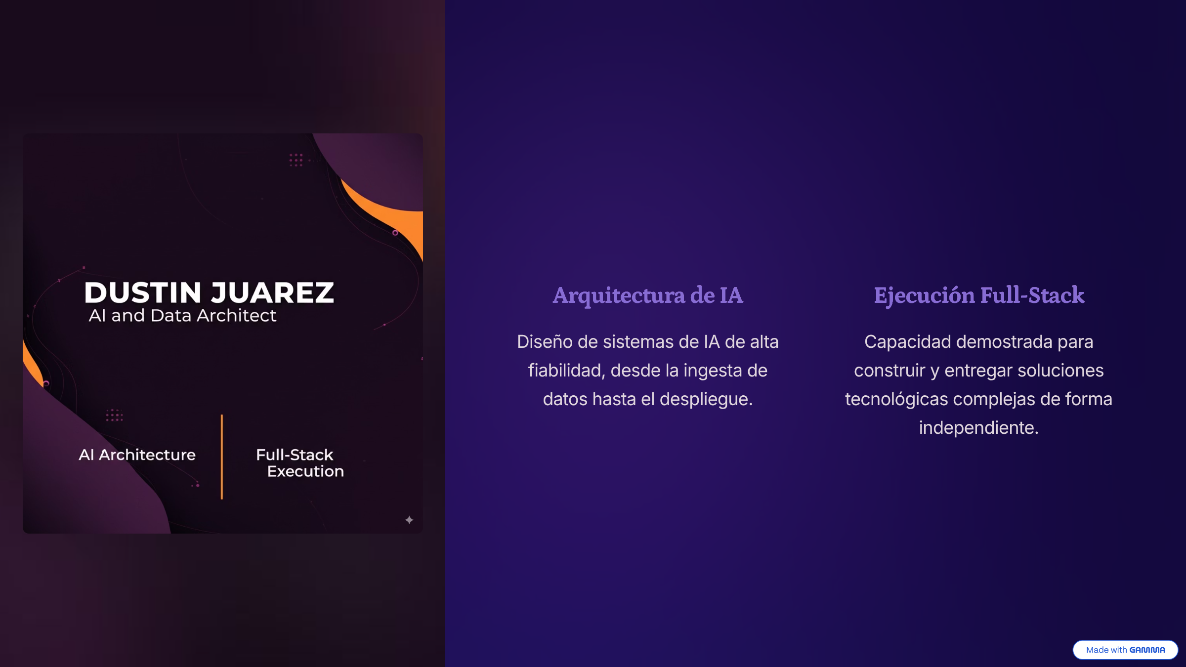 Diapositiva 1: Arquitectura de IA y Liderazgo