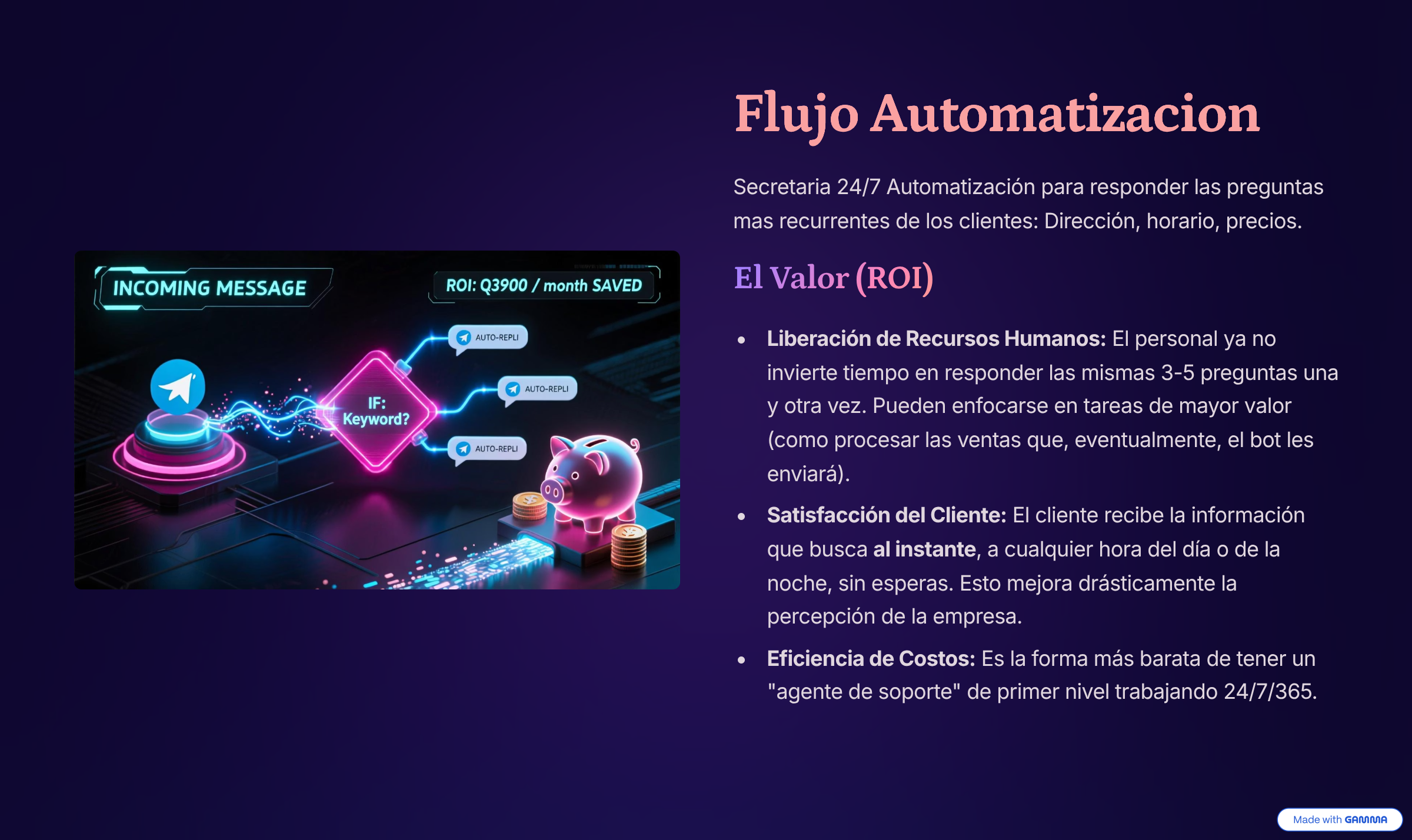 Diapositiva 7: Flujo de Automatización